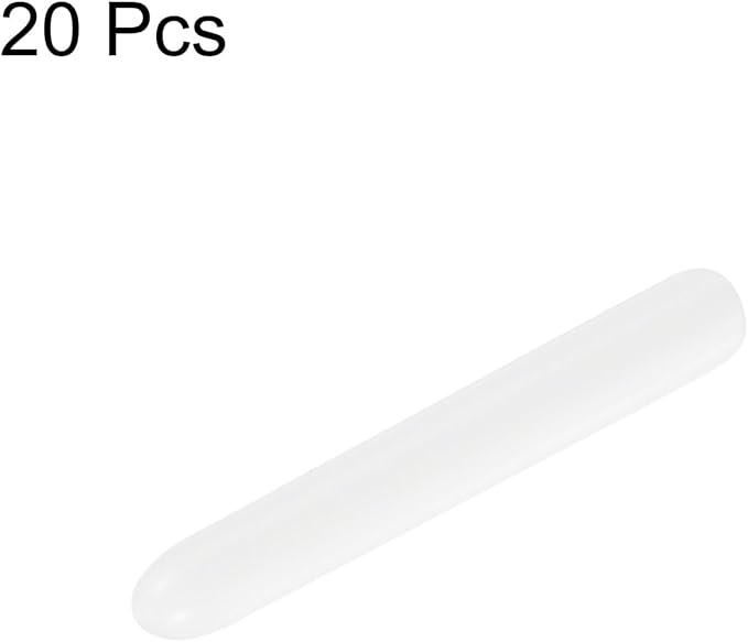 uxcell 20pcs Rubber End Caps 1.3mm ID Vinyl Round Tube Bolt Cap Cover Thread Protectors White - Image 2