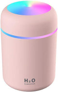 Colorful Cool Mini Humidifier,Essential Oil Diffuser Aroma Essential Oil USB Cool Mist Humidifier,2 Adjustable Mist Modes, Super Quiet,for Car,Office,Bedroom(Pink) by Unknown