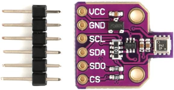 2Pcs BME680 Digital Temperature Humidity Sensor Module Board Pressure VOC Gas 4 in 1 Sensor High Precision Environmental Monitoring Sensor DC 5V SPI IIC for Arduino Raspberry Pi ESP8266 - Image 4