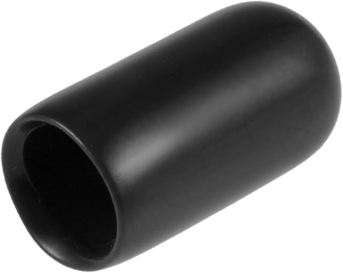 uxcell 20pcs Rubber End Caps 1/4"(6mm) ID Vinyl Round Tube Bolt Cap Cover Thread Protectors Black by uxcell