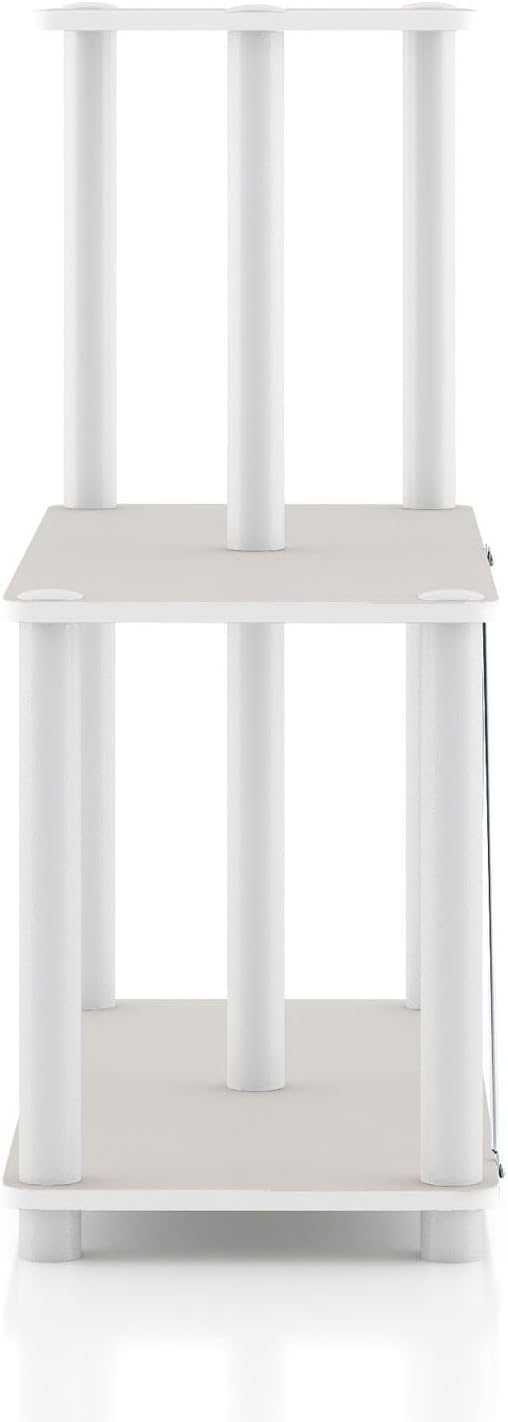 Homes: Inside + Out Apexa Modern 3-Cube Ladder Shelving Units, Collectibles Display Shelves, Easy Assembly Standing Shelf, Home Storage Organizer for Living Room, Bedroom, Office, Taupe Grey - Image 12