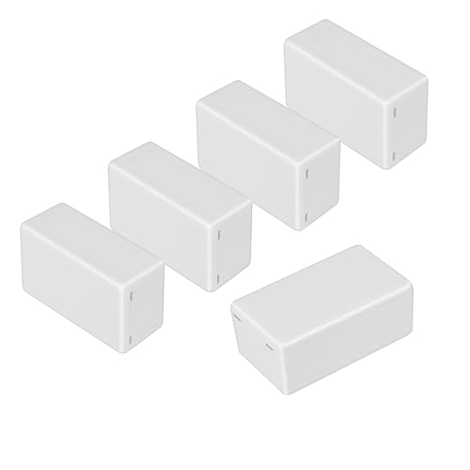 LeMotech Project Box 5 Pieces ABS Plastic Electrical Project Case Small Junction Box for Electronics White 2.40 x 1.41 x 0.98 inch (61 x 36 x 25 mm) by LeMotech