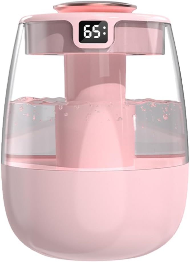 DONGKER Double Spray Humidifier,1L Silent USB Digital Display Humidifier with 2 Mist Modes & Night Light for Car Office Home Room by DONGKER