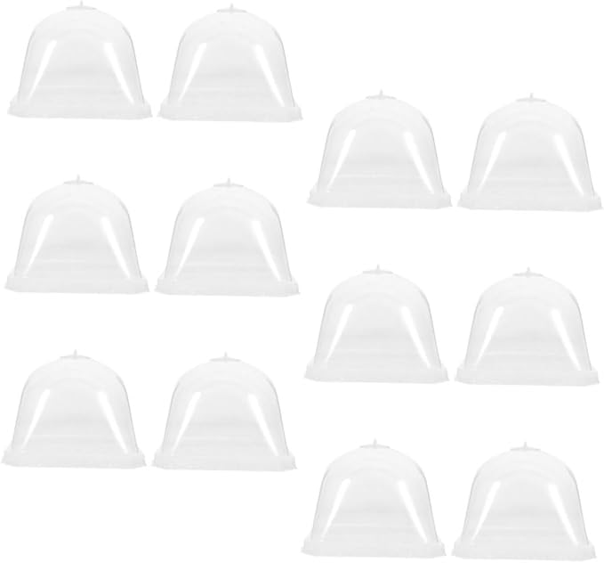 Mipcase 12pcs Dome Plant Covers Reusable Garden Cloche for and Flower Pot Humidity Preservation for Indoor and Outdoor Use by Mipcase