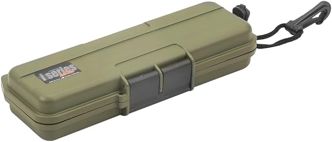 SKB iSeries 7.75"x2.125"x1" OD Green Dry Box, Waterproof Gun Case, Durable Shooting Gear Storage (3i-0702-1M-E) by SKBCases