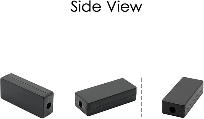 LeMotech Project Box 10 Pieces ABS Plastic Electrical Project Case Small Junction Box for Electronics Black 2.4 x 1.0 x 0.6 inch (60 x 26 x 16 mm) - Image 6