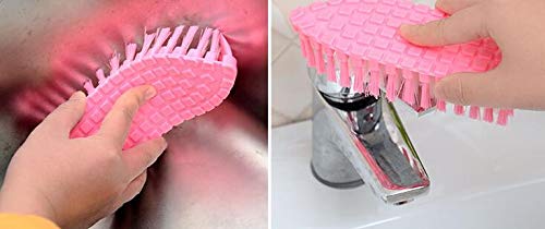 WOIWO 3PCS Household Plastic Cleaning Brushes Are Suitable for Laundry Brushes, Multi-function Shoes Washing, Floor Cleaning and Creative Flexible Flexible Bristles Brushes(Color Random) - Image 5