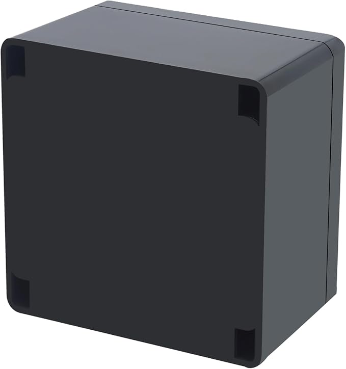 Project Box IP65 Waterproof Junction Box ABS Plastic Black Electrical Boxes DIY Electronic Project Case Power Enclosure 4.72x4.72x2.95 inch (120x120x75mm) - Image 5
