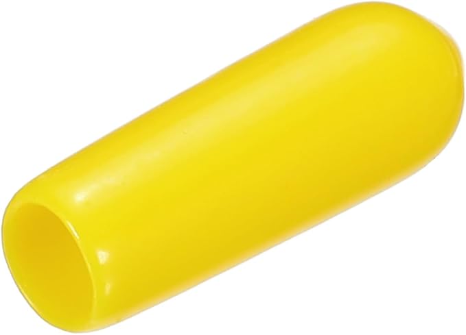 uxcell 20pcs Rubber End Caps 4mm ID Vinyl PVC Round Tube Bolt Cap Cover Screw Thread Protectors Yellow by uxcell