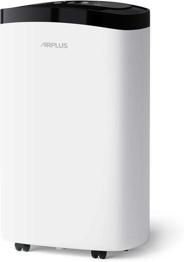 AIRPLUS 1,500 Sq. Ft Dehumidifier for Basement, 30 Pints Powerful Dehumidifier for Home, Large Rooms, Bedrooms, Sufficient Capacity Water Tank with Drain Hose (AP1907) by AIRPLUS