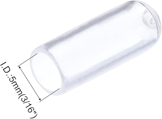 uxcell 20pcs Rubber End Caps 5mm(3/16") ID Vinyl PVC Round Tube Bolt Cap Cover Screw Thread Protectors Clear - Image 3