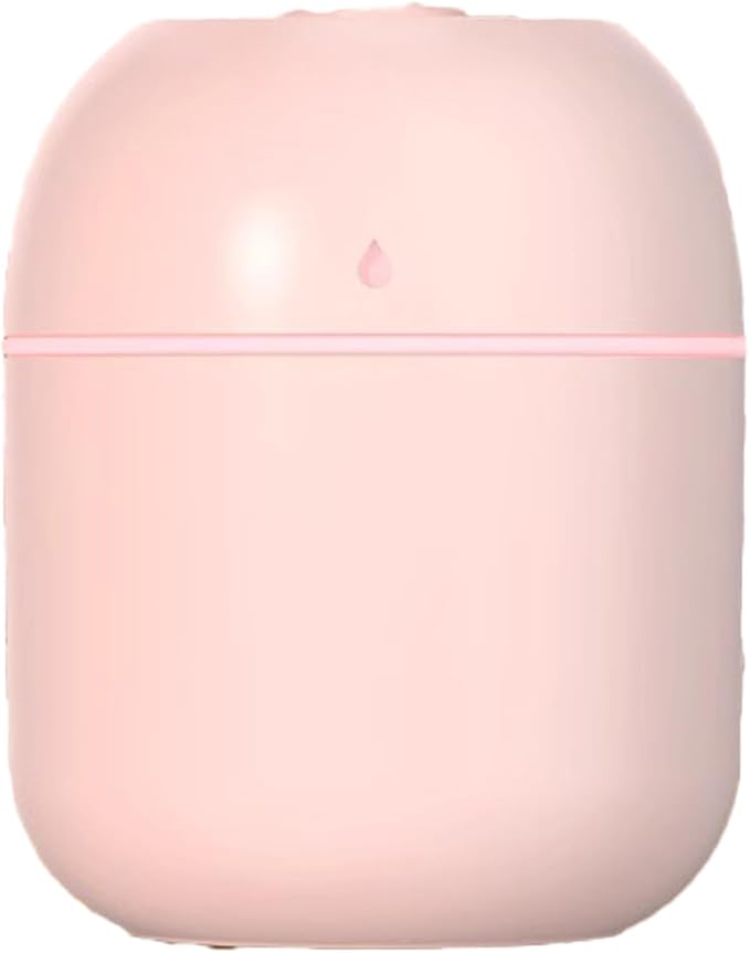 Portable Mini Humidifier Small Cool Mist Humidifier Personal Desktop USB Powered Super Quiet for Travel Car,Office,Baby Bedroom, Night Light, 2 Mist Modes, Auto Shut-off (pink) by Unknown
