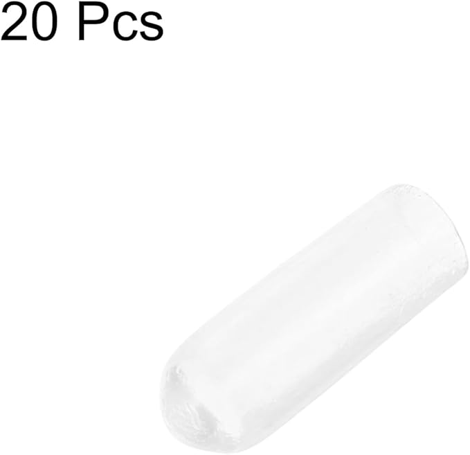 uxcell 20pcs Rubber End Caps 4.5mm ID Vinyl Round Tube Bolt Cap Cover Thread Protectors Clear - Image 2