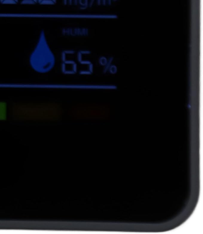 5-in-1 CO2 Detector Carbon Dioxide Monitor Battery Operated Indoor Air Quality Meter Portable Digital HCHO TVOC Temp Humidity Sensor Data Logging Function for Home Office Use - Image 6