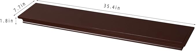 AHDECOR Floating Shelves Wall Mounted, Deeper Wall Storage Shelf for Home Décor, Super Sturdy, Easy to Install, 36” Wide, 7.75” Deep, Espresso Brown - Image 3