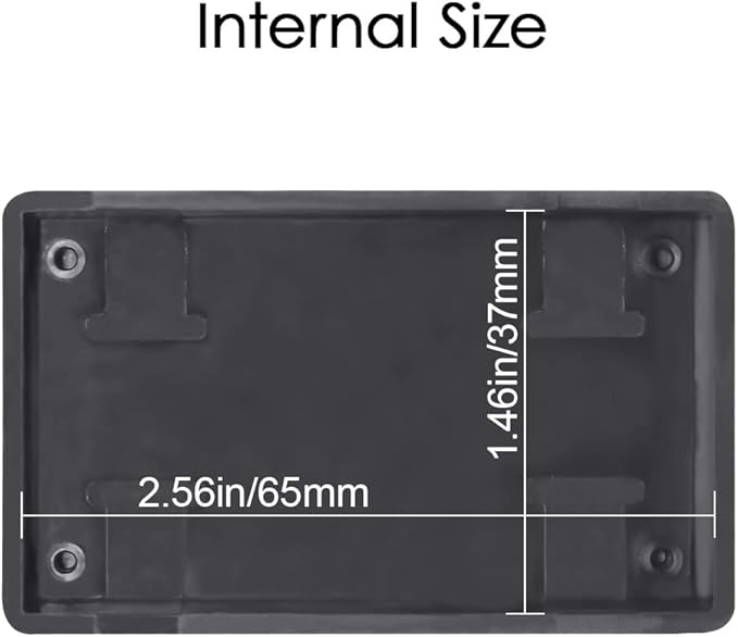 LeMotech Project Box, 5 Pieces ABS Electrical Box Small Junction Box for Electronics PCB Case,Electronic Hobby Box Black, Outside Size 2.8 x 1.7 x 0.7 inch (70x 42x 18 mm) - Image 3