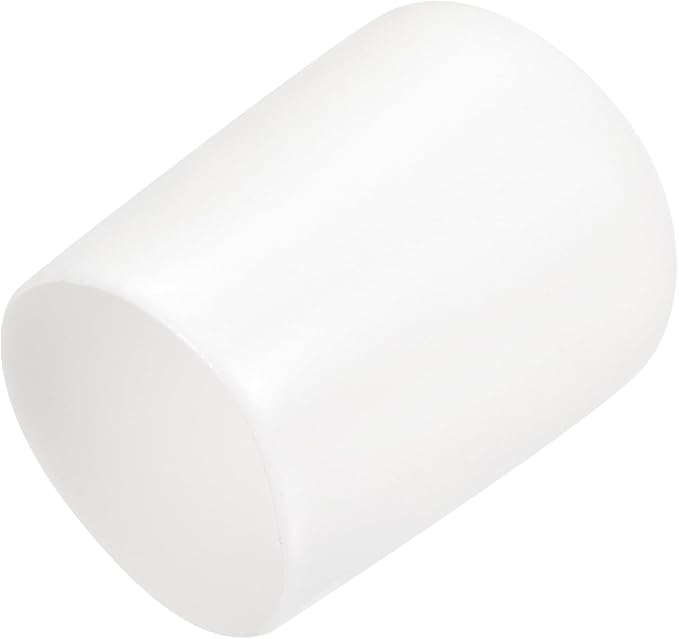 uxcell 20pcs Rubber End Caps 16mm ID Vinyl Round End Cap Cover Screw Thread Protectors White by uxcell