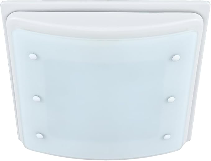 Good Housekeeping (90069) Buckingham 100 CFM 2.0 Sones Decorative Bathroom Ventilation Exhaust Fan with Light & Night-Light in Matte White by GoodHousekeeping