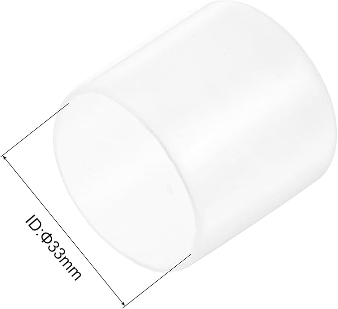 uxcell 20pcs Rubber End Caps 33mm ID Vinyl Round Tube Bolt Cap Cover Thread Protectors Clear - Image 3