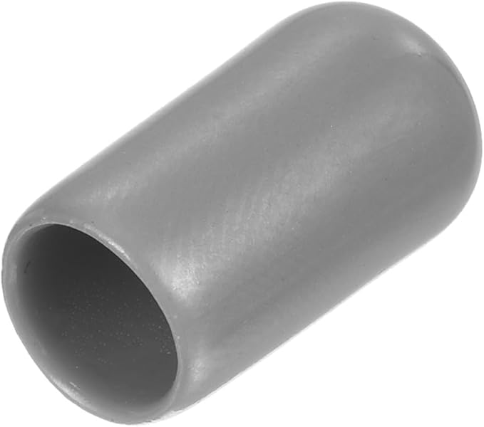 uxcell 20pcs Rubber End Caps Protective Caps 7.5mm ID Vinyl PVC Round Tube Bolt Cap Cover Screw Thread Protectors, Light Grey by uxcell