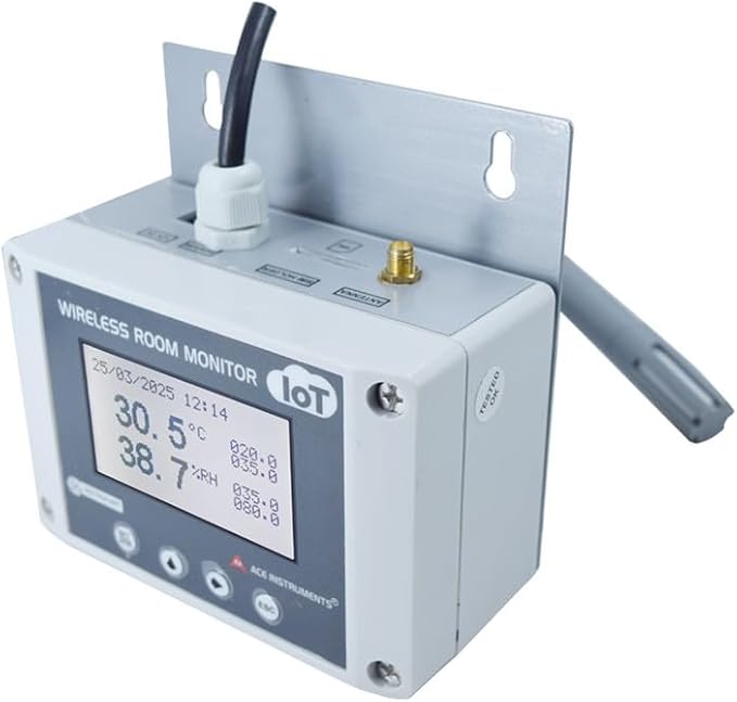 Server Room Temperature and Humidity Monitor curometer (Only SMS - 4G/LTE Version) for Data Centers, Seed Storages, Warehouse, Greenhouse Alongwith Factory Calibration Certificate Model: RHTx-SMS - Image 4