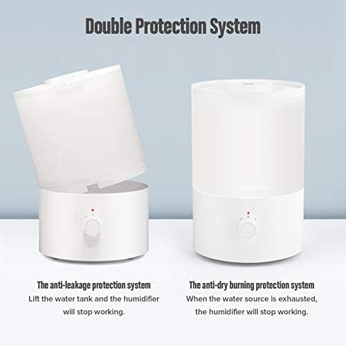 MEGAWISE 3.5L Ultrasonic Cool Mist Humidifier – Top-Fill, Essential Oil Diffuser, Quiet Operation, Night Light, Auto Shut-Off for Home & Office (1) - Image 2