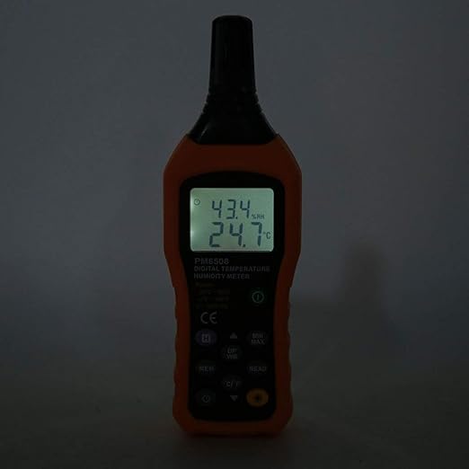 Digital Humidity and Temperature Meter MS6508 Handheld Portable Thermometer Humidity Gauge Meter Monitor with Dew Point and Wet Bulb Backlight LCD Display for Daily Life Industry Agriculture - Image 6