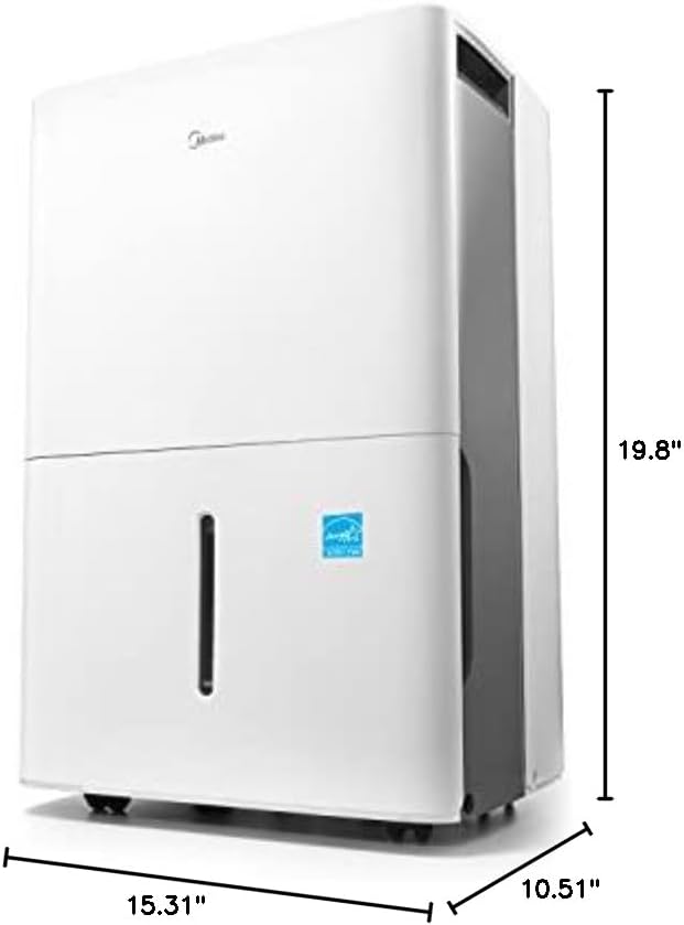 Midea 1,500 Sq. Ft. Energy Star Certified Dehumidifier With Reusable Air Filter 22 Pint - Ideal For Basements, Large & Medium Sized Rooms, And Bathrooms (White) - Image 9