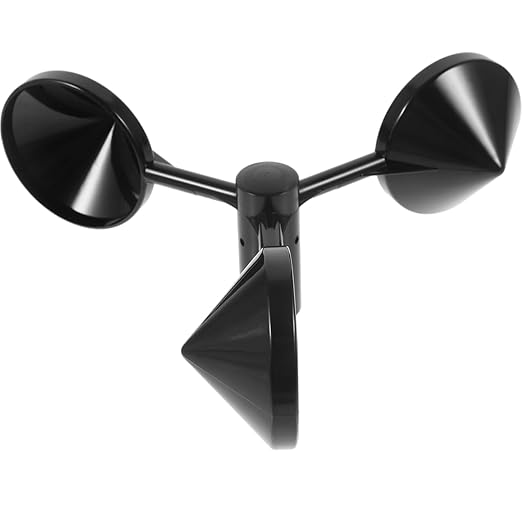 VANZACK Wind Direction Indicator 3-Cup Wind-Speed Sensor Anemometer Cover Air Flowing Cup Replacement Wind Anemometer Shell Wind Measure Device Abs Sensors Wind Indicator Part - Image 5
