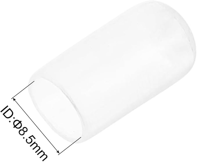uxcell 20pcs Rubber End Caps Protective Caps 8.5mm ID Vinyl PVC Round Tube Bolt Cap Cover Screw Thread Protectors, Clear - Image 3