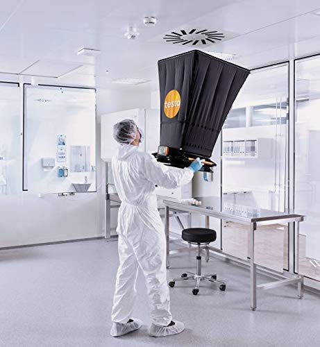 Testo 420 Flow Hood – Airflow Meter HVAC for Air Velocity, Volume Flow, Temperature & Relative Humidity – CFM Meter for Airflow HVAC with Tiltable Display, Bluetooth, and App Compatibility - Image 8