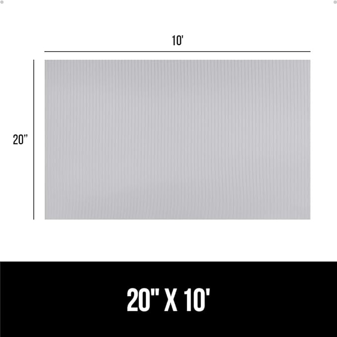 GORILLA GRIP DuraGuard Shelf Liner, Non-Adhesive Cabinet Liners for Kitchen Drawers, Shelves, Refrigerator, Pantry Storage, Bathroom Closet, Durable Waterproof BPA Free Ribbed Plastic, 20x10 Lt Gray - Image 8