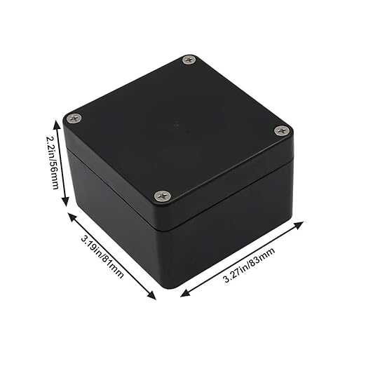 LeMotech Junction Box IP65 Waterproof Project Box Dustproof ABS Plastic Electrical Boxes Universal Enclosure for Electronic Black 3.29x 3.19x 2.2 inch (83 x 81 x 56mm)(Pack of 1) - Image 4