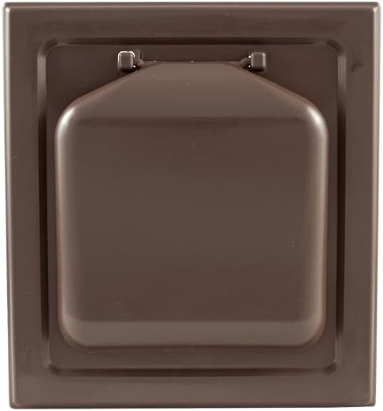 No-Pest Vent 6" Dual Door Exhaust Vent Cover – Outdoor Vent Cap for Bathroom Fans & Range Hoods – Pest Proof, Energy Efficient, Not for Dryer Use (Brown, 6 inch W/O Duct Tube) by No-PestVent