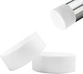 2 Pcs 4" (101 mm) Round Chair Leg Tips Caps, Silicone Rubber Furniture Leg Floor Protectors, Reduce Noise Folding Metal Chair Leg Cap Replacement for Bar Stool Leg Patio Indoor, White by BOPOREAE
