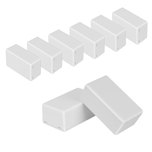 Project Box 8 Pieces Electrical Box Small Junction Box ABS Plastic Enclosure Power Electronic Case White 2.4" x 1.4" x 1"(61 x 36 x 25mm) by HoHaing