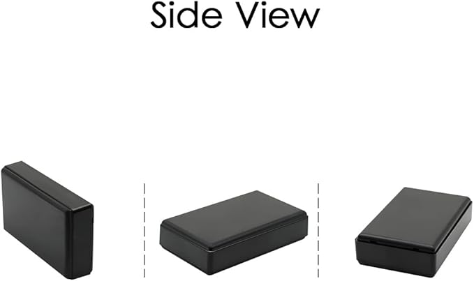 LeMotech Project Box, 5 Pieces ABS Electrical Box Small Junction Box for Electronics PCB Case,Electronic Hobby Box Black, Outside Size 2.8 x 1.7 x 0.7 inch (70x 42x 18 mm) - Image 7