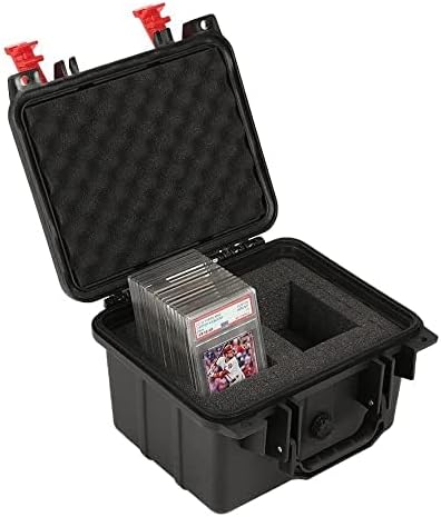 G-PLUS Graded Card Storage Box Fit BGS PSA SGC FGS Weatherproof Graded Sports Trading Cards Box(Small, Orange & Black) by G-PLUS
