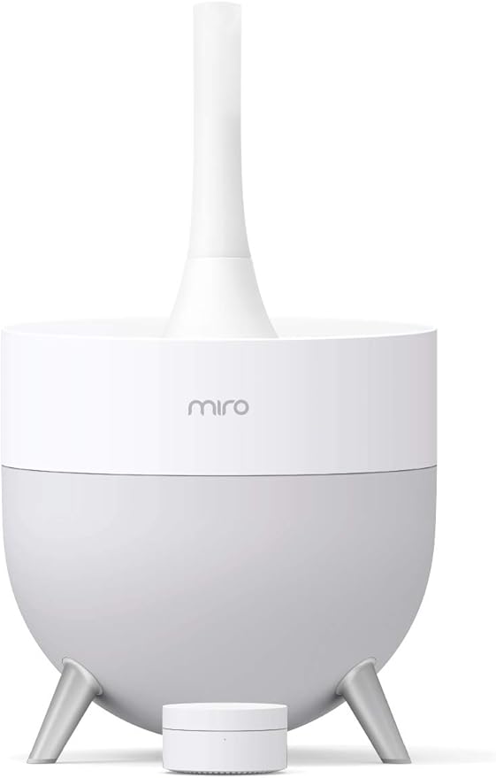 Miro NR07S Humidifier - Completely Washable Modular Humidifier, Easy to Clean, Easy to Use, Large Room - Cool Mist, Sanitary, Top-Fill Ultrasonic Humidifier with Whisper Quiet and Powerful Output by MiroHome