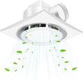 Bathroom Exhaust Fan with Light, 110 CFM, 1.0 Sones, 12.16” Ceiling Vent Fan with 20W LED Light, 3 Adjustable Color Temperatures, Ideal for Bathrooms and Toilets by Unknown