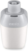 Homedics Ultrasonic Portable Humidifier – Small Air Humidifiers for Bedroom, Plants, Office, Travel – Cool Mist Humidifiers, Uses Standard Water Bottle, White by Homedics
