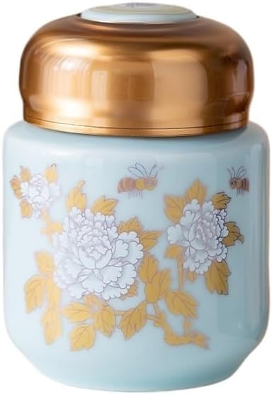 Storage Tank Ceramic Liquid Sealed Jar With Silicone Lid Leak-proof Chinese Medicine Ointment Square Jar Honey Storage Jar Ointment Tea Jar Tea Storage Caddy(D) by Unknown