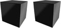 2 Pack 14" Acrylic Display Riser Box with One Open Side No Lid Versatile Glossy Black Square Retail Merchandise Storage Bin or Product Platform by Marketing Holders by MarketingHolders