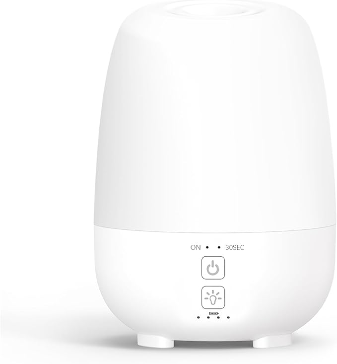 150ML Rechargeable Battery Operated Essential Oil Diffuser,7-Hour Runtime with 7 LED Color Changing Lights Portable Cordless Aromatherapy Diffuser by SEEDSEEL