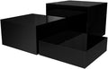 Marketing Holders Acrylic Display Riser Boxes Black 3 Piece Retail Product Riser 2", 4", 6" High Nesting Bins One Open Side No Lid Merchandise Storage Box POP Showcase by MarketingHolders
