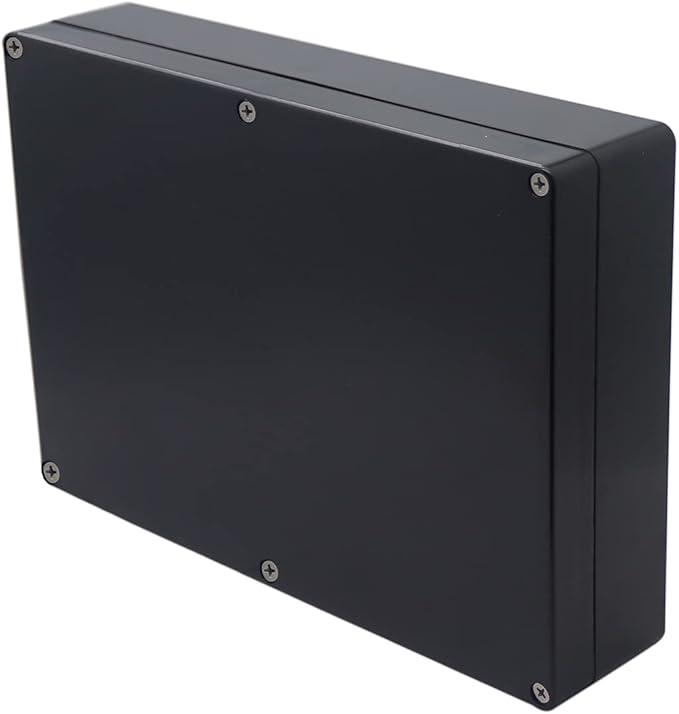 Project Box IP65 Waterproof Junction Box ABS Plastic Black Electrical Boxes DIY Electronic Project Case Power Enclosure 10.35x7.17x2.36 inch (263x182x60 mm) by Otdorpatio