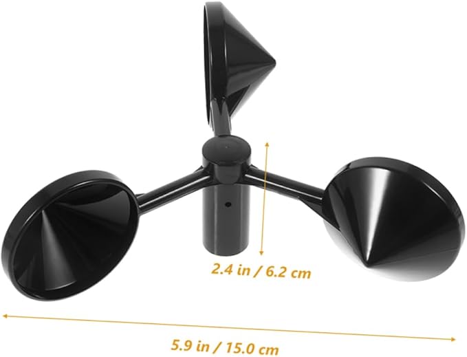 Sosoport 2pcs Wind Gauge Cup Durable Abs Anemometer for Accurate Outdoor Wind Measurement Weather Stations and Environmental Monitoring - Image 5