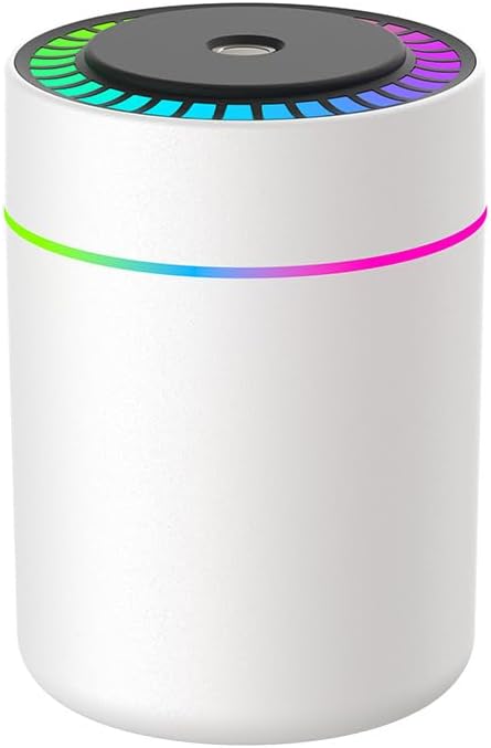 180ml Portable Small Humidifier with Colorful LED Night Light, USB Personal Desktop Humidifier for Car Home Office Travel, Auto Shut-Off, 2 Mist Modes, Super Quiet by HKTOPCNE