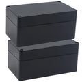 Watertight Junction Box, IP67 Waterproof Project Box Durable ABS Plastic Electronic Enclosure Case for DIY Electrical Project Black 6.22" x 3.54" x 2.36"(158 x 90 x 60 mm) 2Pcs by YETLEBOX