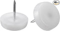 uxcell Furniture Feet Nail Plastic Glide Nails Chair Table Leg Protector Pads 20mm Dia White 40pcs by uxcell